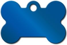 TAG BONE SMALL BLUE PVD