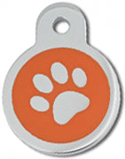 TAG CIRCLE SM PAW PRINT