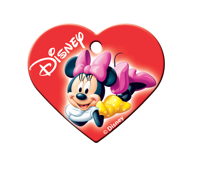TAG HEART LRG MINNIE MOUS