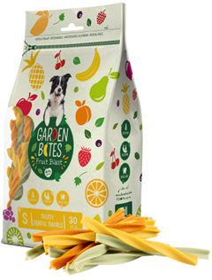 GARDEN BITES FRUITY DENTAL SWIRLS MIXED COLORS 13cm