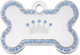 TAG BONE LARGE CHROME SAPPHIRE STRASS - CROWN