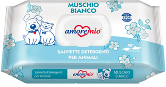 40 WET WIPES FOR DOGS MUSCHIO BIANCO  30x20cm